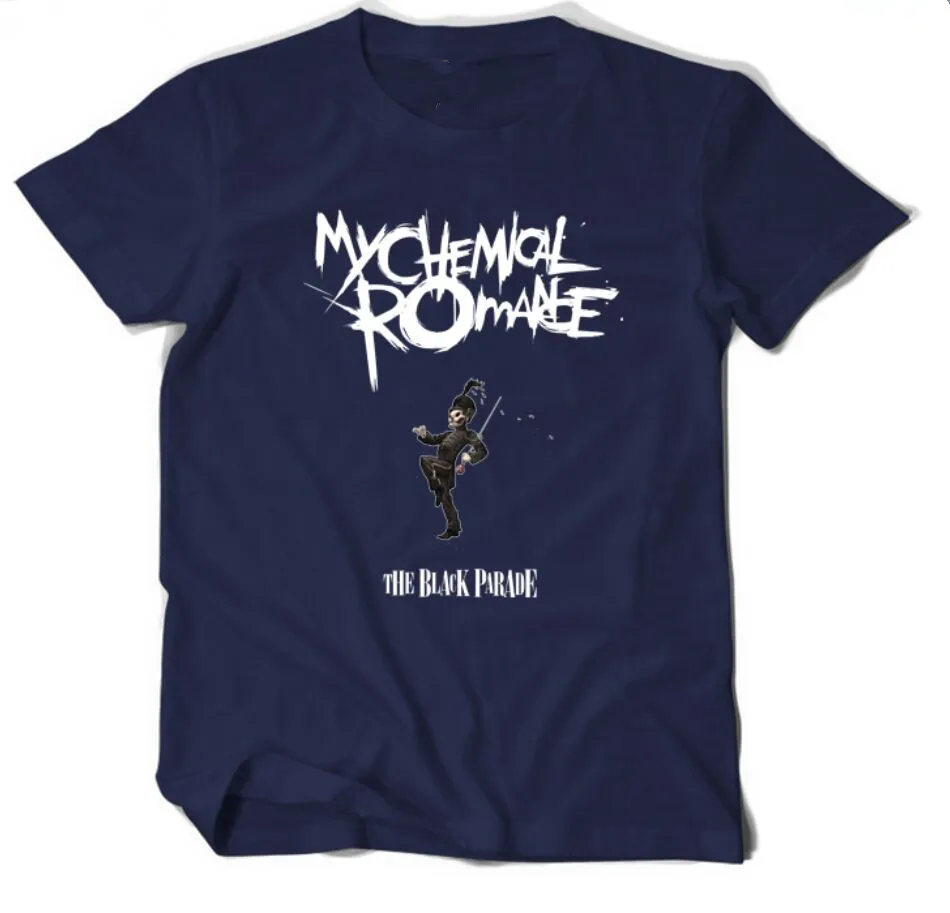 2018 My Chemical Romance Черный футболки Для мужчин Рок Camisetas Панк Футболка короткий рукав
