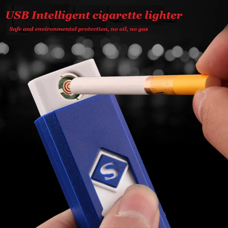 Творческий маленькая перезаряжаемая USB ветрозащитный негорящий Электрические