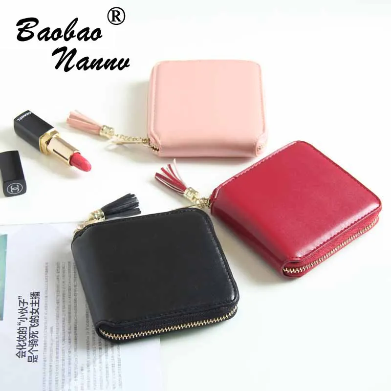 Женский кошелек для монет карт наличных Модный женский маленький с кисточками