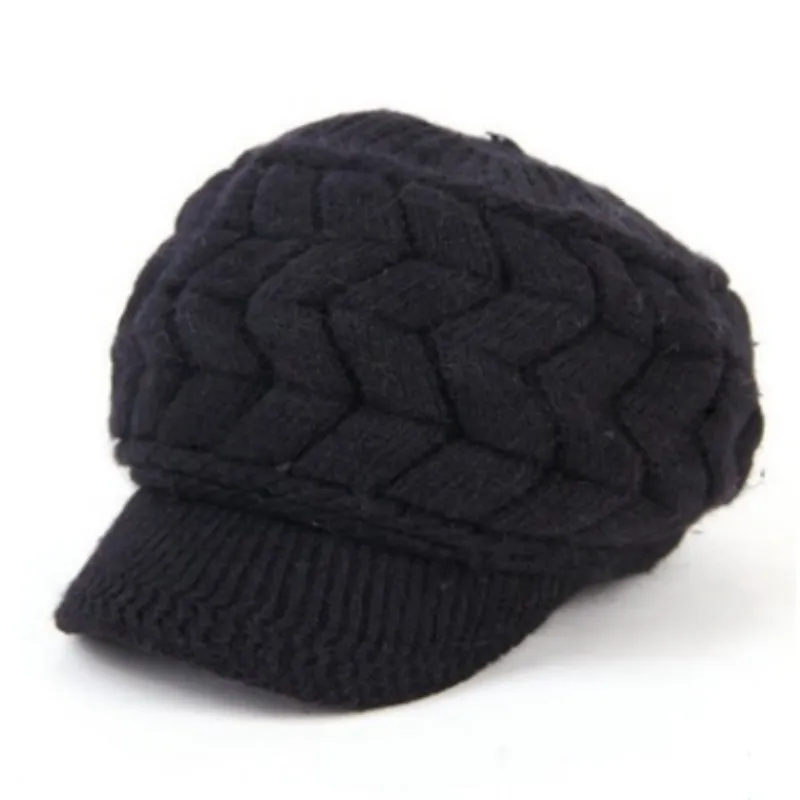 Однотонная Вязаная Шерстяная женская шапка whatin shower Толстая теплая Snapback зимние