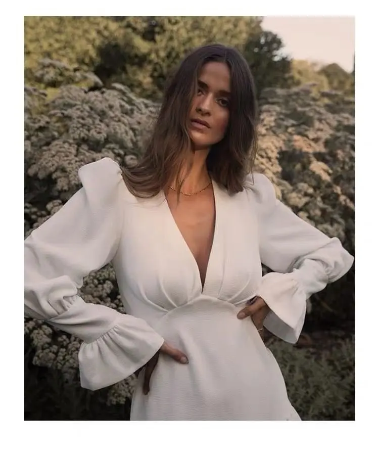 Увядное подиумное винтажное платье Женское vestidos Англия v-образный вырез сексуальный рукав-фонарик с оборками vestidos de fiesta de noche вечернее платье