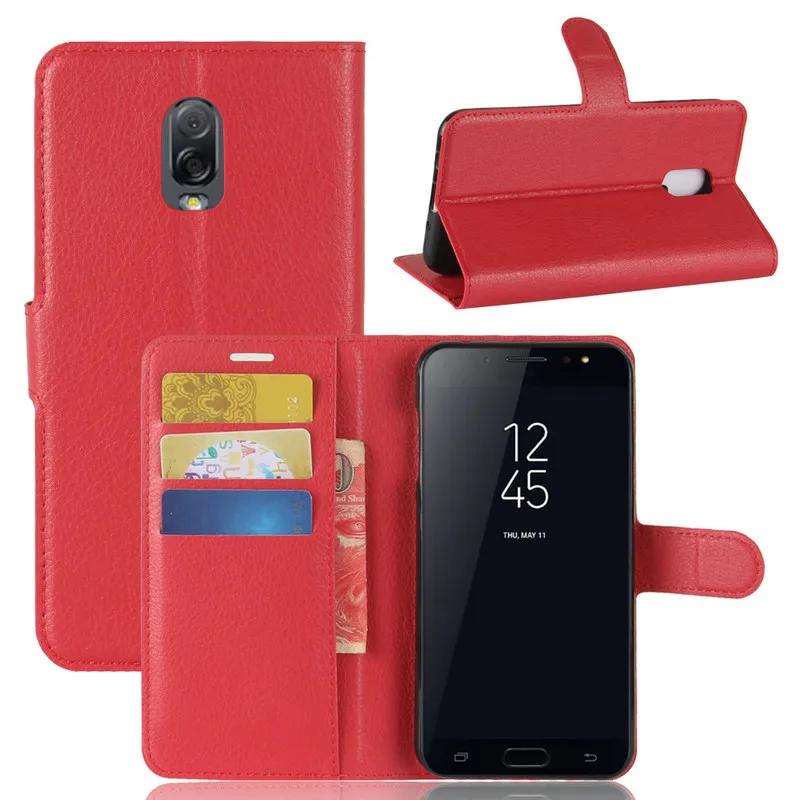Роскошный кожаный флип чехол WIERSS для Samsung Galaxy J7 + plus C710 C710F 5 дюйма телефона кошелек