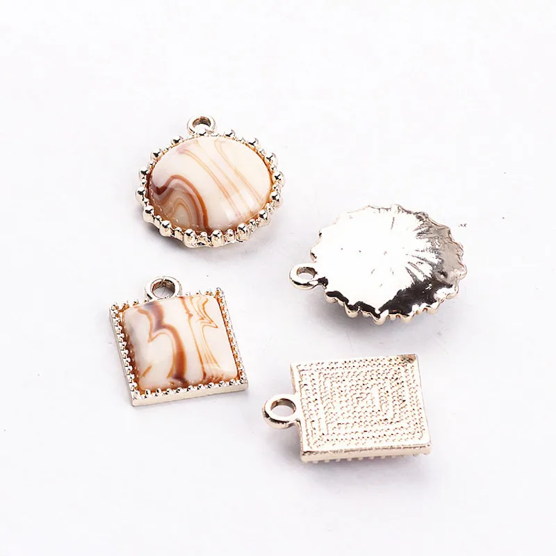 

4 пары, модные простые прямоугольные серьги, очаровательные серьги-гвоздики, бирка для изготовления украшений вручную, аксессуары для головного убора