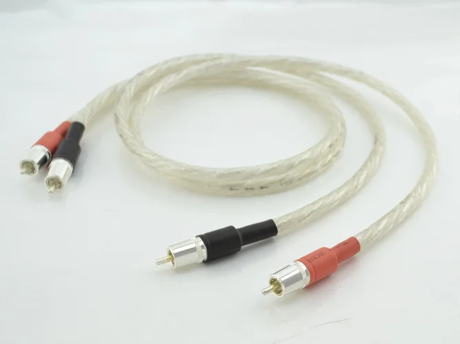 

1Pair X Liton 6N Silver plated audio Interconnect Cable with Cardas silver plated RCA Plug