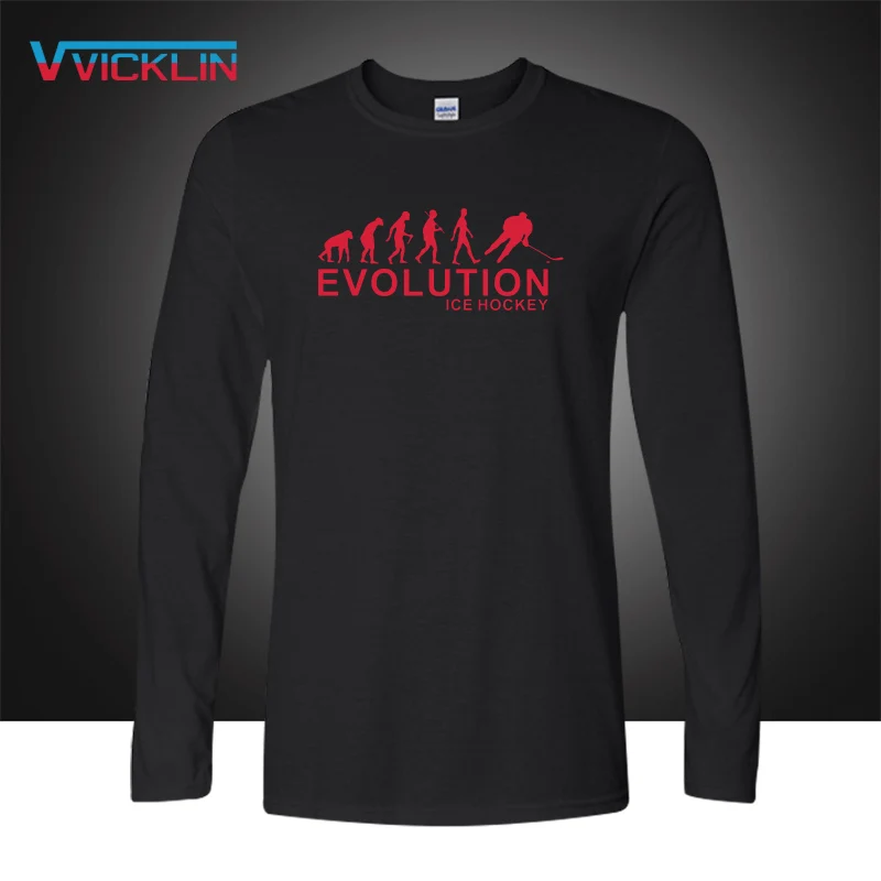 Мужская футболка с длинным рукавом и принтом Evolution хлопковая куртка свободного