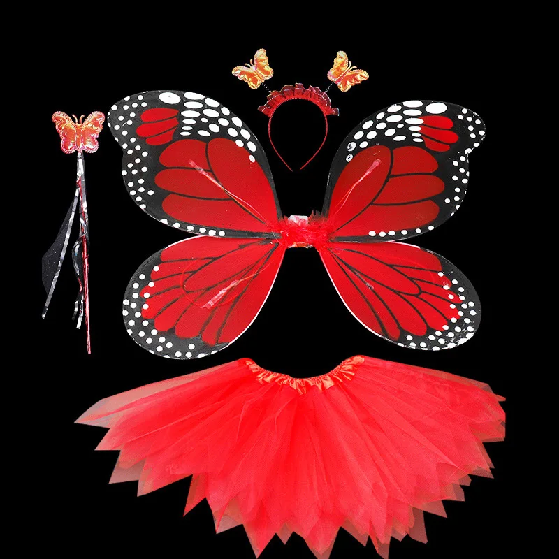 4 шт. горячая распродажа Хэллоуин Косплей Фея Ангел с крыльями тема насекомых