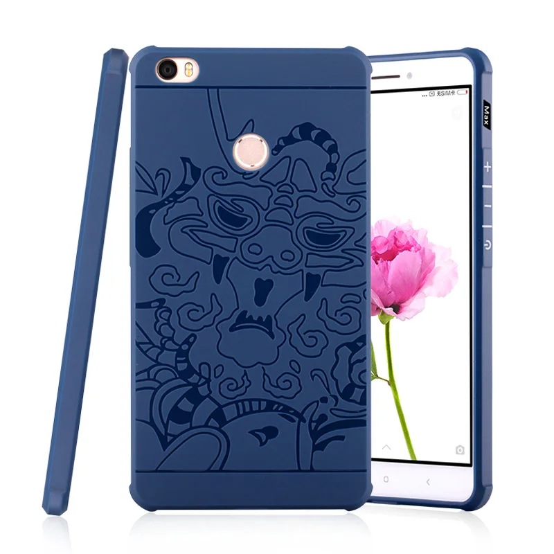 Для Сяо Mi Max силиконовый чехол Высокое качество 3D резные Матовая Мягкая Телефон