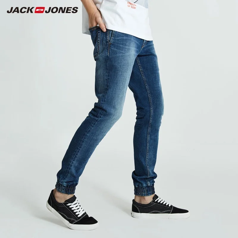 Мужские облегающие джинсы JackJones Стрейчевые брюки джоггеры 218332565|Мужские джинсы| |