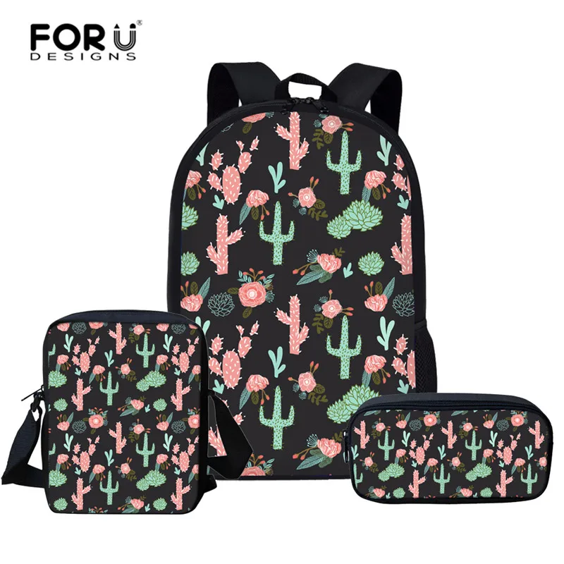 L5135CEK FORUDESIGNS/рюкзаки С КАКТУСОМ; школьные детские сумки для девочек; детская сумка для начальной школы; школьные сумки; женский рюкзак; Sac Ecolier - Цвет: L5135CEK