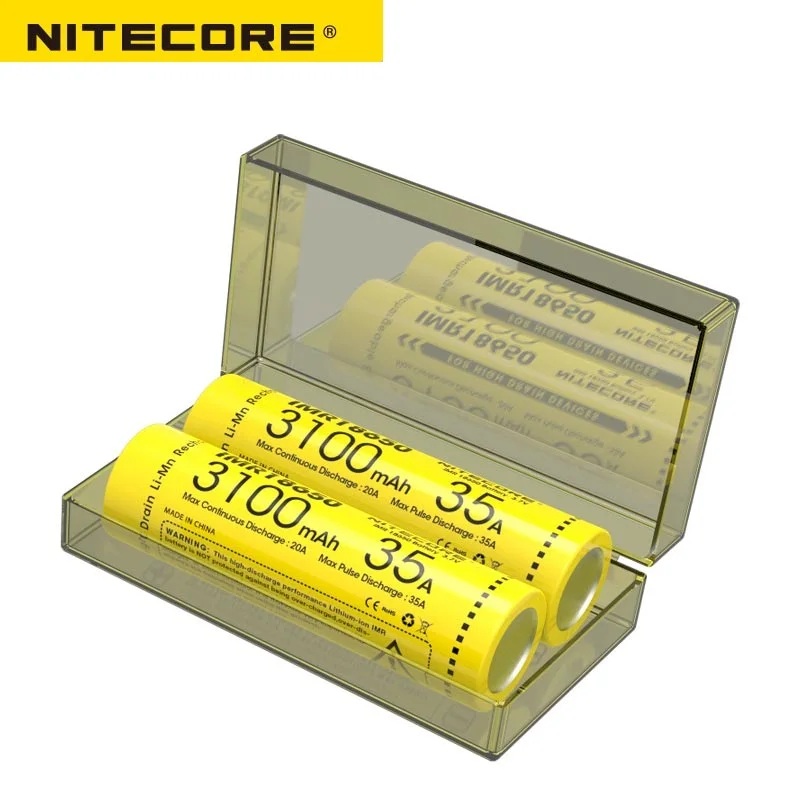 Nitecore IMR18650 3100mAh 35A 3,7 v Плоская верхняя аккумуляторная батарея
