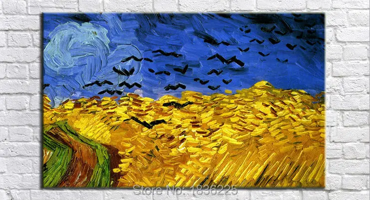 Картины Ван Гога Знаменитые Птицы Пейзаж картины на холсте для гостиной