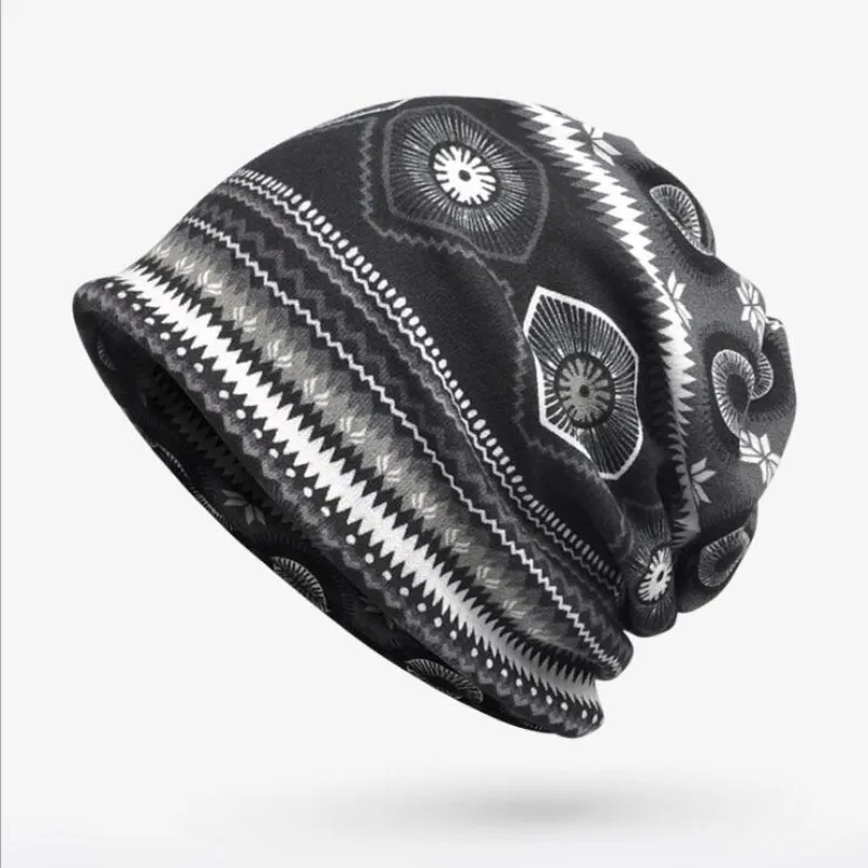 Seioum тюрбан шапка бини шапки для мужчин и женщин Унисекс Skullies Beanies хеджирующая шапка двухслойная вязаная шапка капот шапка маска Шарф - Цвет: 2