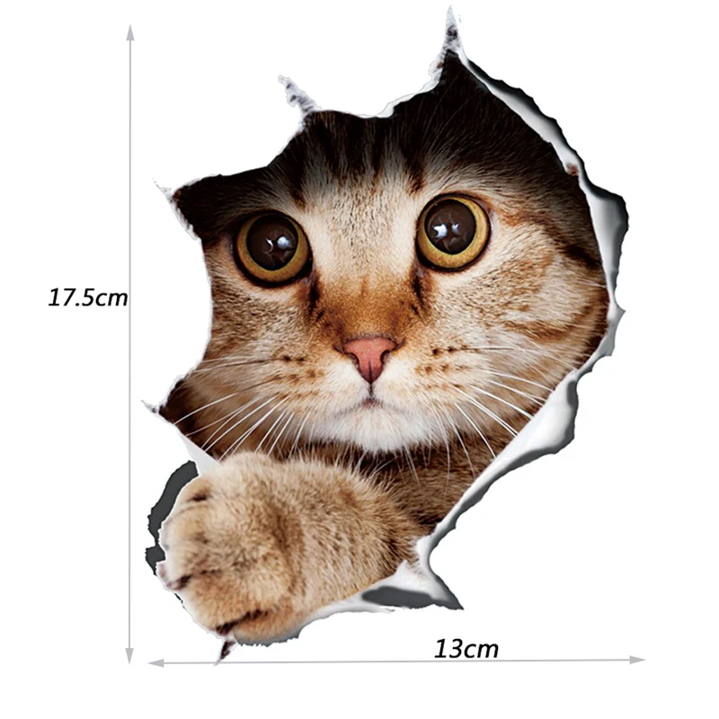 1pc type1 13*17 см, модные наклейки для автомобиля, 3D стерео аниме, забавные креативные персональные наклейки с котенком, собакой, симуляторы, аксессуары для стайлинга автомобилей - Название цвета: 1pc type1