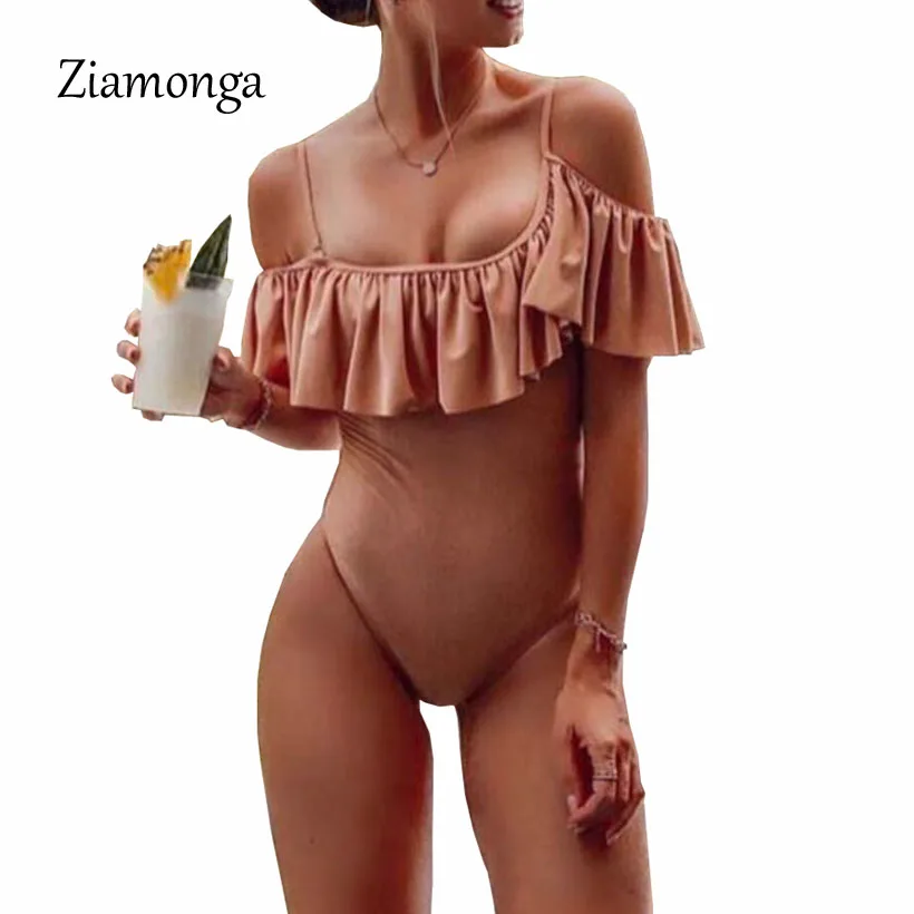 Женский комбинезон с открытыми плечами Ziamonga летний Модный облегающий боди