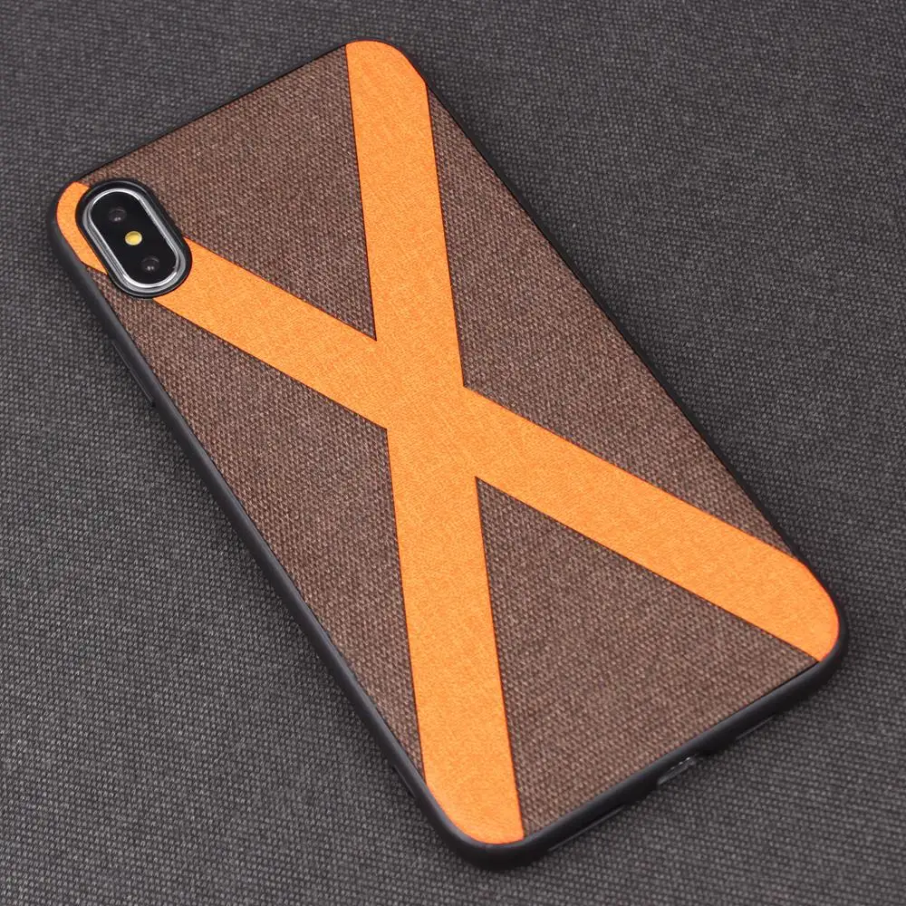 Фабричный чехол для iphone Xs Max XR X тканевая текстурная сумка телефона силиконовая