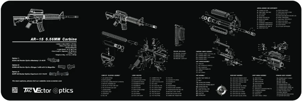 Векторная оптика 36x12 дюймов 5 56 мм оружейная Чистящая скамья резиновый коврик