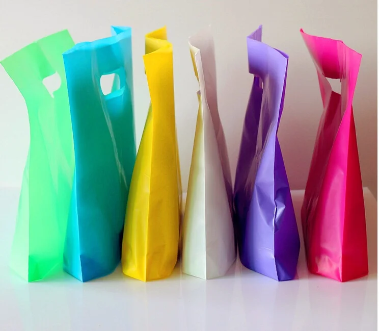 50 шт Samll Большая пластиковая упаковочная сумка с ручкой хозяйственная для дня