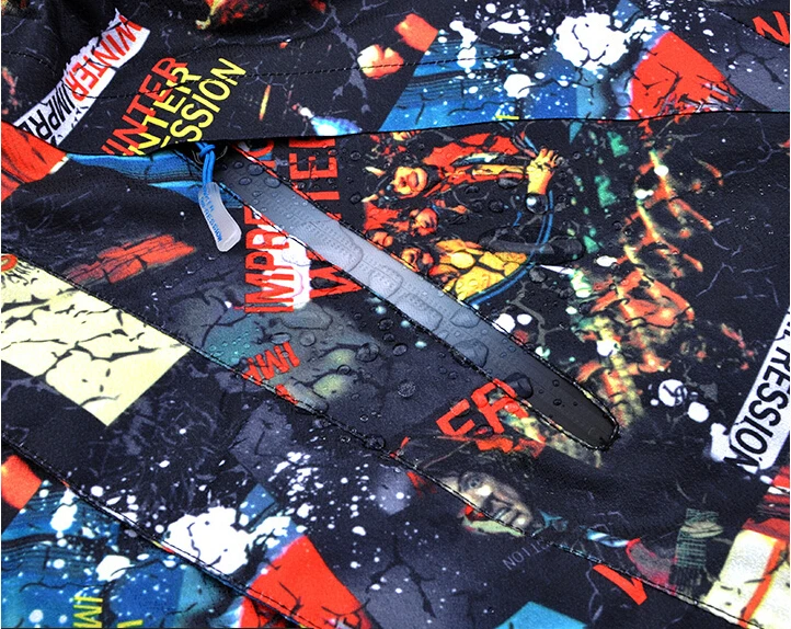 Мужская зимняя одежда лыжный костюм супертеплая ветрозащитная