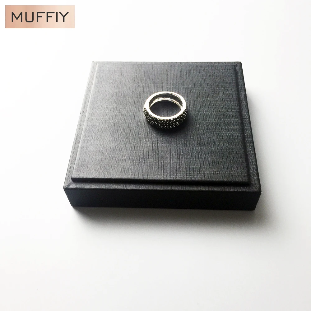 Кольцо Вечности с черным цирконием серебро 925 пробы подарок для мужчин и женщин в