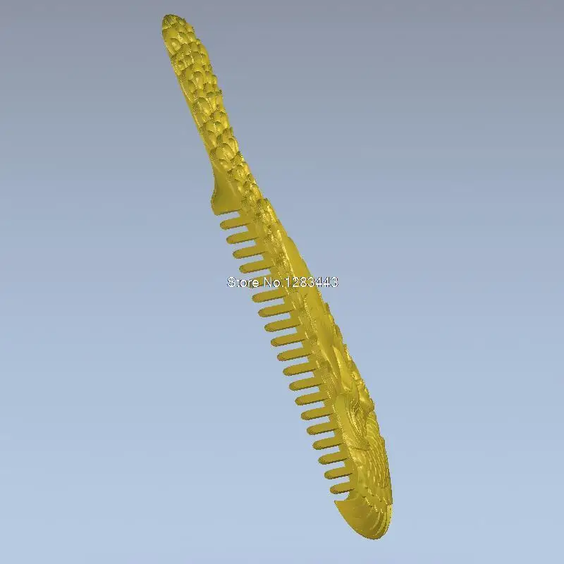 Comb with peacock 3d model relief for cnc in STL file format 3D CNC machine | Инструменты