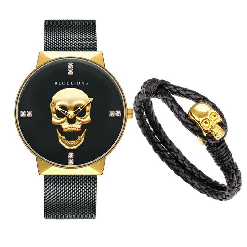 Роскошные мужские простые часы ювелирные изделия с бриллиантами большой