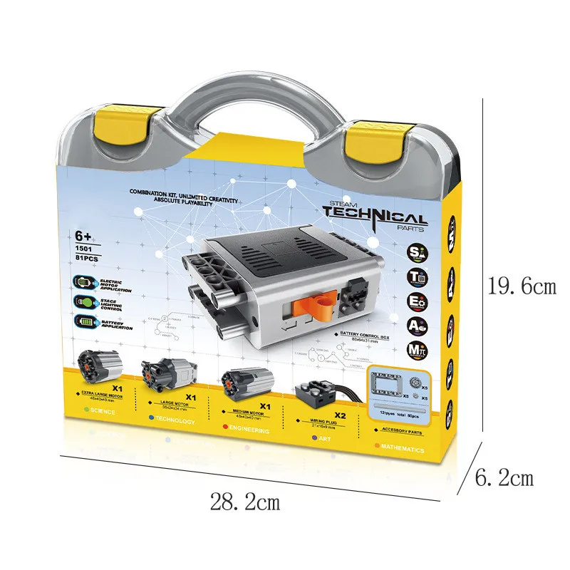 

81Pcs/Set MOC Technical Train Motor Remote Motor Alex Beam Frame Gear 8881 8882 8883 Power function Boxed Fit For logoes