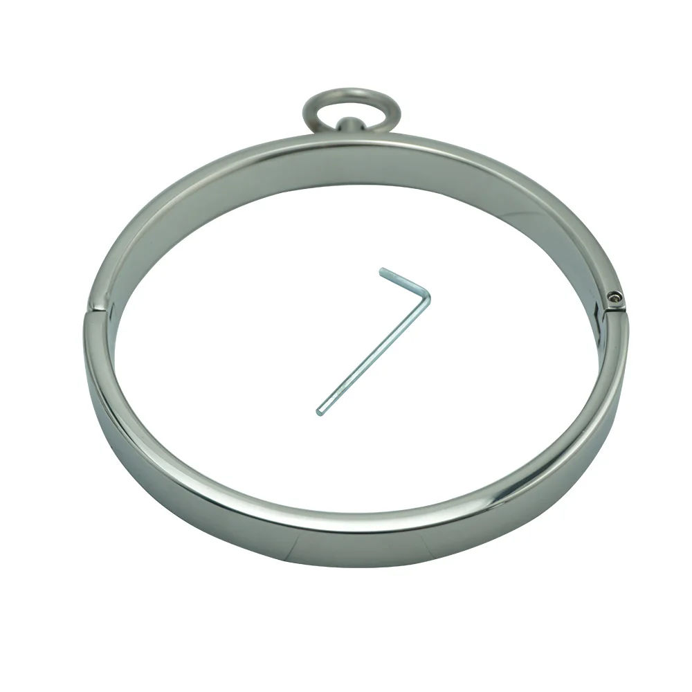 Новый Диаметр 120 мм воротник из нержавеющей стали для взрослых роль раба игры