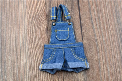1PCS Denim Suspenders Trousers Bib Pants for Blyth, Licca, Azone S, Barbies, OB24, OB27, Momoko Doll Clothes Overall Outfuts - Цвет: 1pcs bib pants c