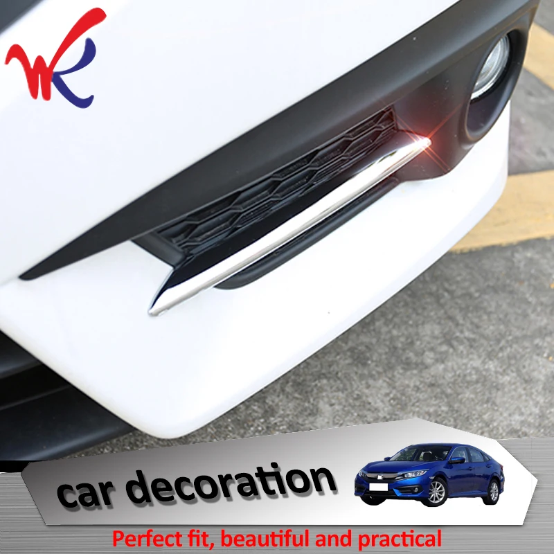 Хромированные передние противотуманные фары из АБС пластика для HONDA Civic 2016 2017
