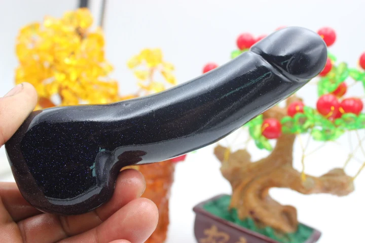 395 г синтетический кварцевый песок синий SPAR резной сильный Инь меридианы для