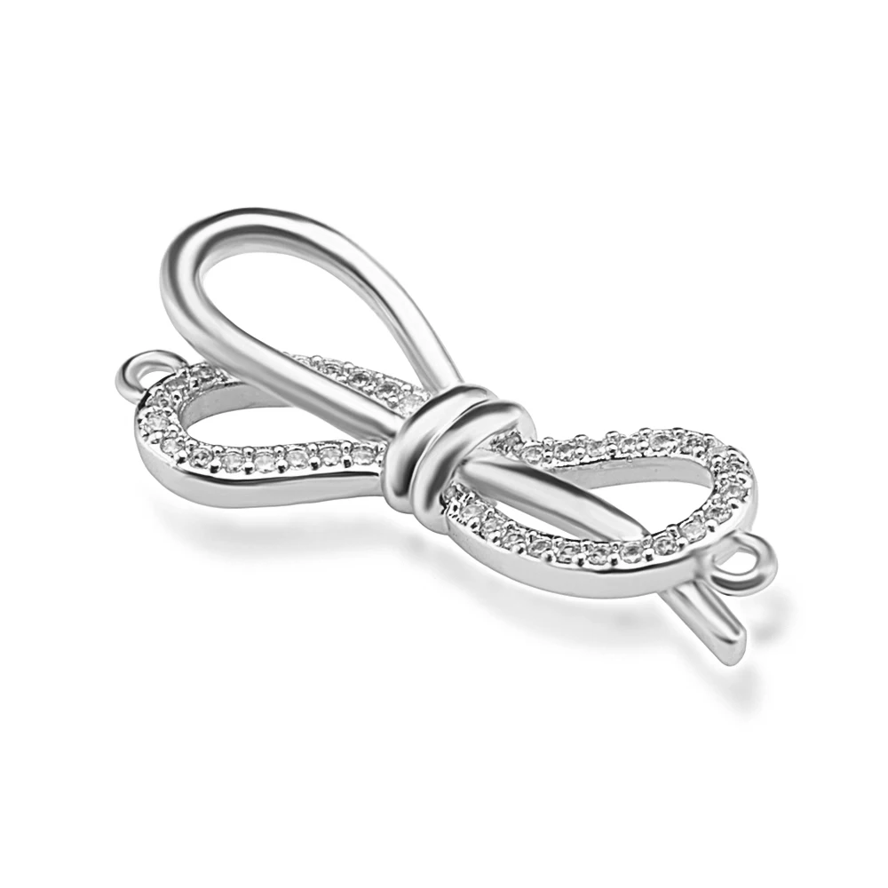 White gold DIY золото/серебро украшения Шарм Разъемы для Серьги Браслеты Ожерелье для женщин ручной работы ювелирных изделий ZSS400 - Цвет: White gold