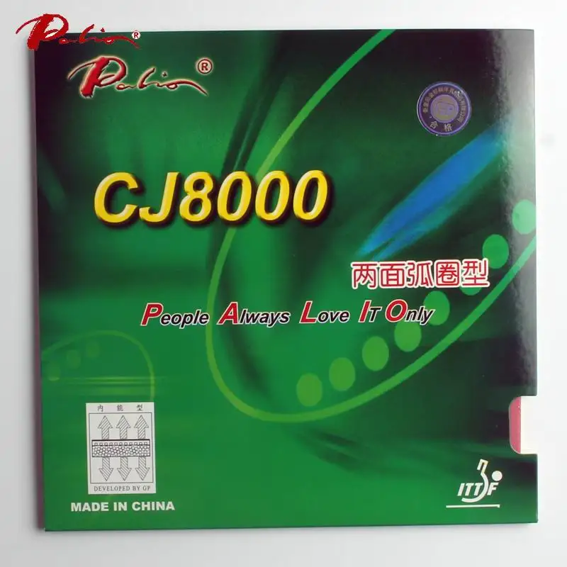 Palio official CJ8000 36-38 internal energy fast attack with loop astringent rubber pimples in for table tennis racket game