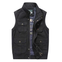 spring autumn 8xl plus size cotton fashion vest big pocket sleeveless jacket coat men casual waistcoat male clothes