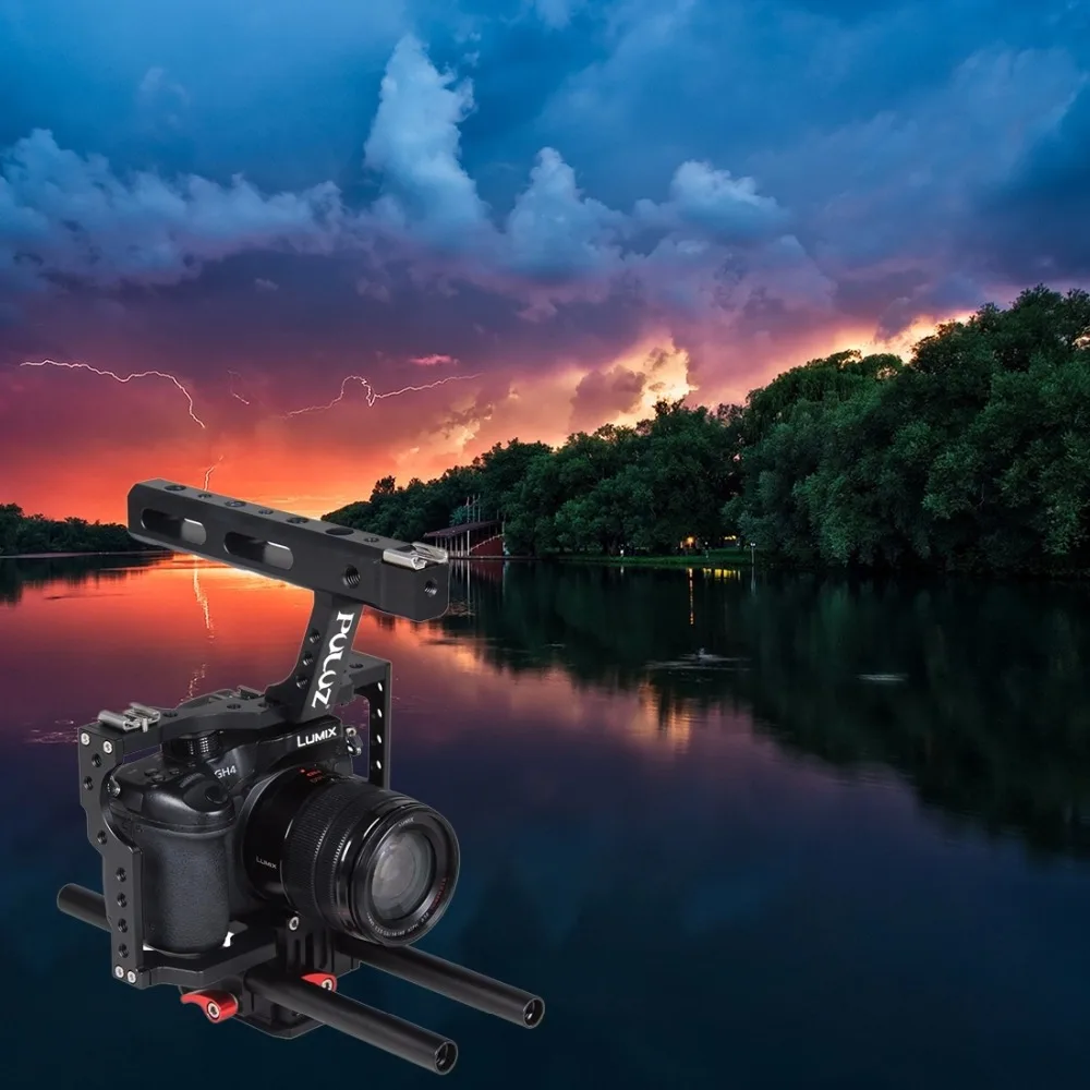 PULUZ ручка клетка для видеокамеры Steadicam Стабилизатор для sony A7 и A7S и A7R и A7R II и A7S II для Panasonic Lumix DMC-GH4
