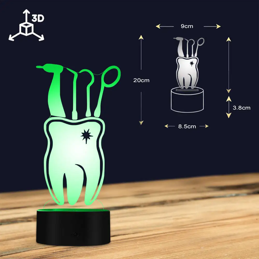 Стоматологическая наклейка для ухода акриловая настольная лампа