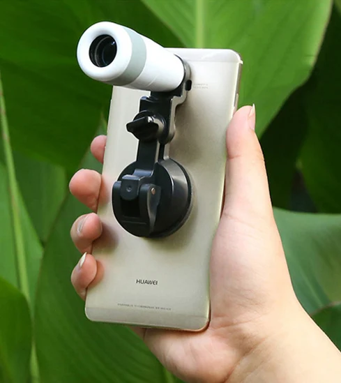 White with bracket Eyeskey 8x телескоп зум мобильный телефон объектив портативный мини широкоугольный окуляр объектив с универсальным кронштейном подключение к телефону - Цвет: White with bracket