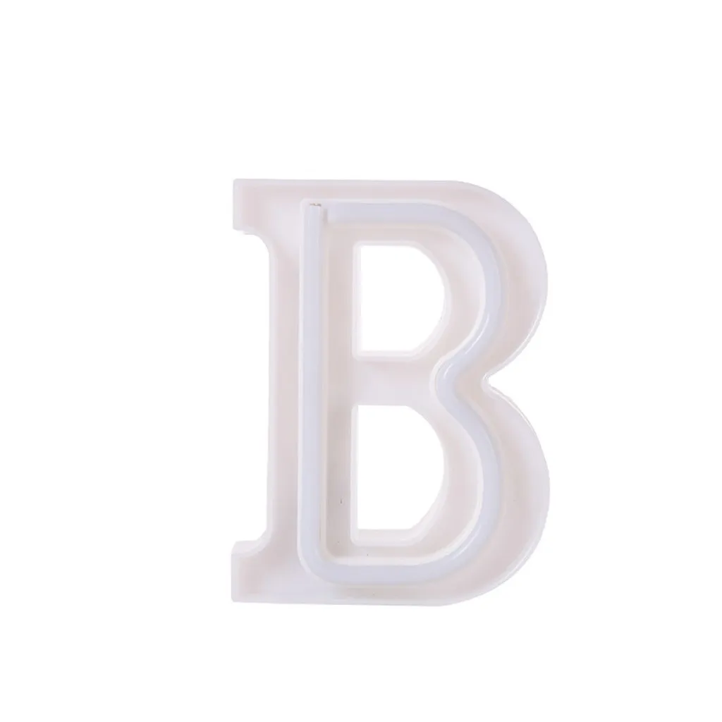 LED USB Letter Lights Light Up White Plastic Letters Standing Hanging A-Z symbol decorative letters holiday led night lights