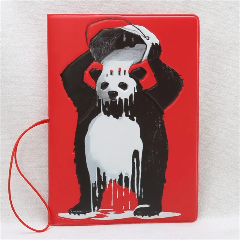 Cutely Panda Обложка для паспорта в путешествии искусственная кожа ПВХ 3D дизайн 14*9 6 см