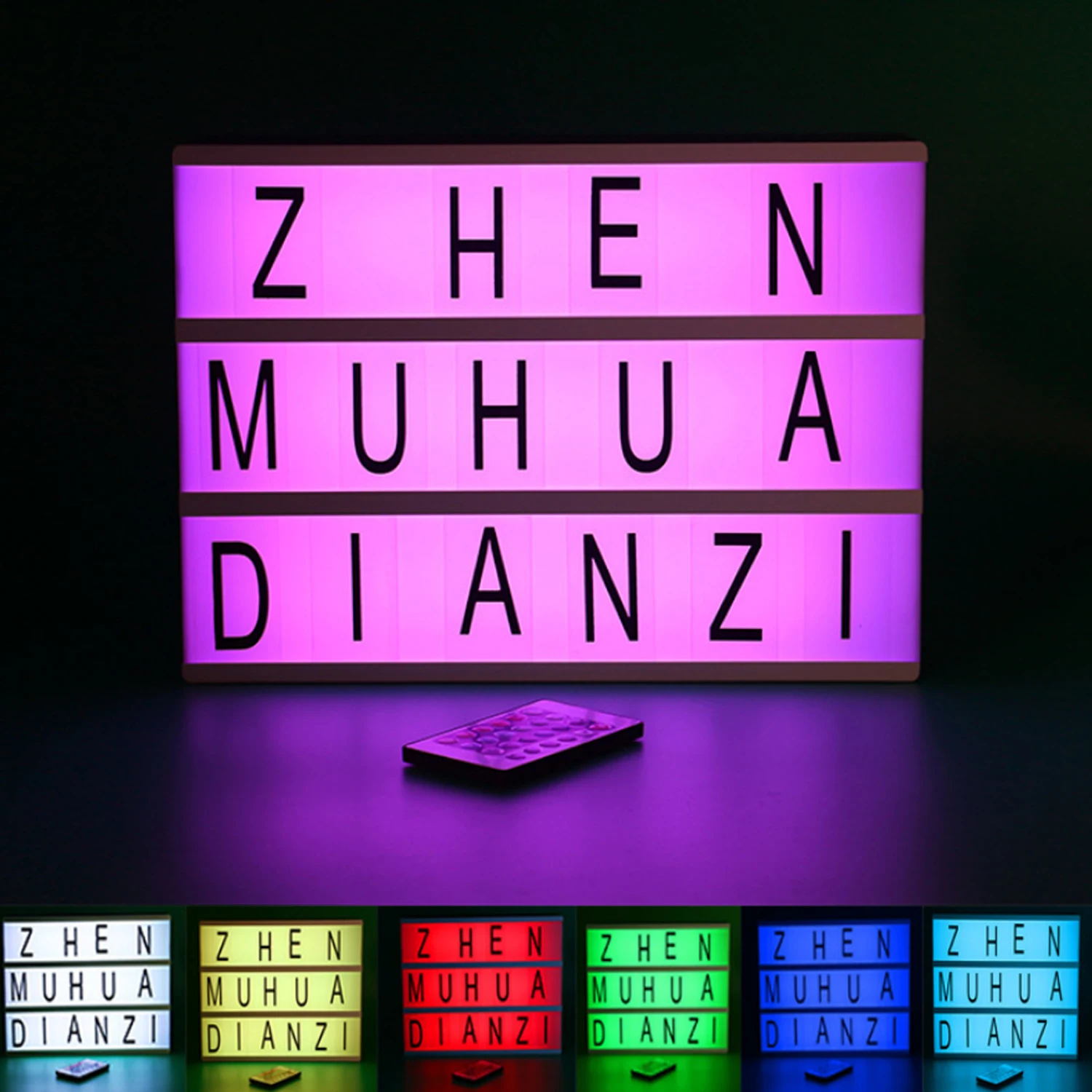 

A4 Size Color LED Cinematic Light-up Box Sign with 120PCS Cards USB Cable Educational Toys Learning Gifts for Kids Birthday
