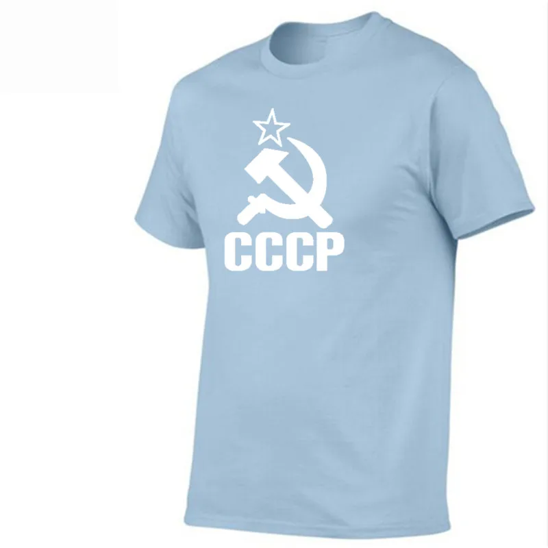 Футболка для спортзала WINER CCCP, Мужская футболка с коротким рукавом, футболки из хлопка с круглым вырезом