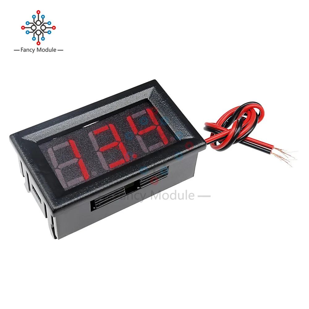 DC 4.5V-30V Red Мини цифровой вольтметр Амперметр постоянного тока 100 в 10 А Панель Ампер Вольт Напряжение измеритель тока тестер 0,5" синий+ красный двойной светодиодный дисплей - Цвет: DC 4.5V-30V Red
