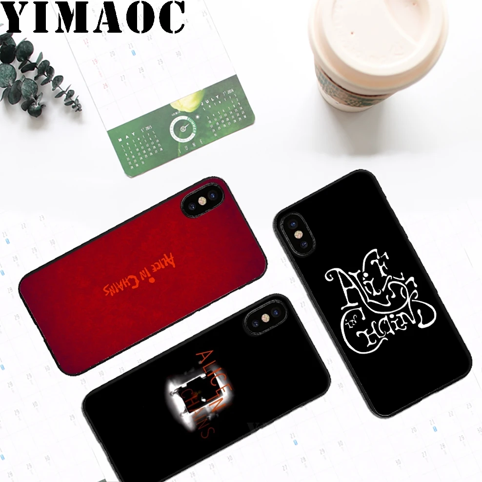 YIMAOC Алиса в цепях полосы Мягкий силиконовый чехол для iPhone 11 Pro Xr Xs Max X или 10 8 7 6 6S Plus