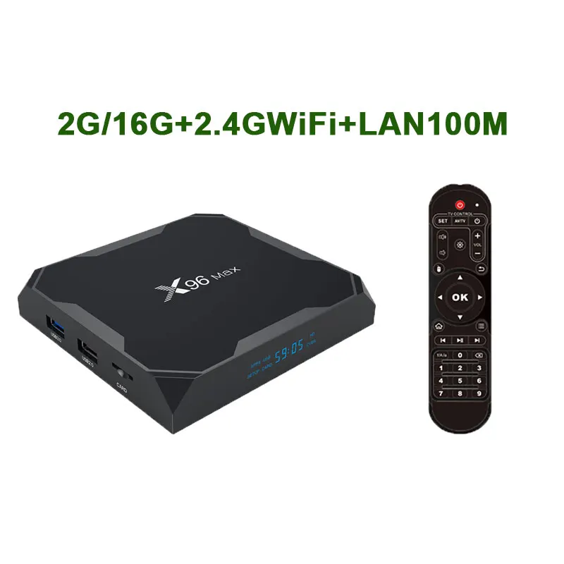 2G16G X96 Max Смарт ТВ приставка Android 8,1 Amlogic S905X2 LPDDR4 Четырехъядерный 4 ГБ 32 ГБ 64 Гб 2,4G и 5 ГГц Wifi BT 1000M 4K телеприставка X96 Max - Цвет: 2G16G