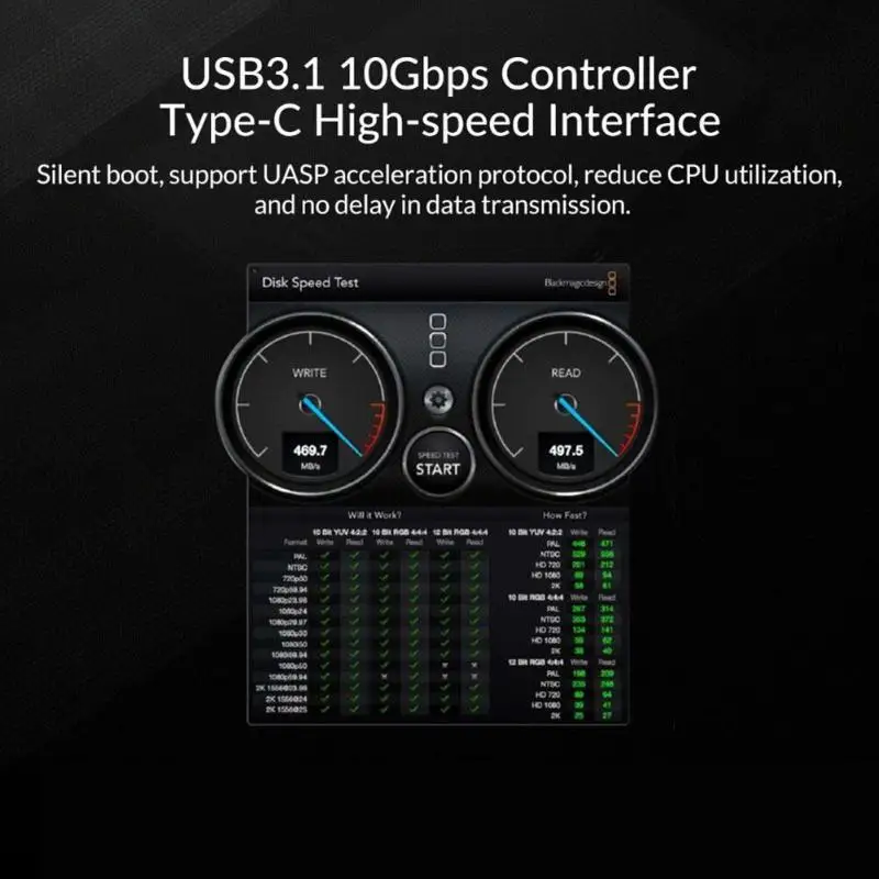 Док-станция ORICO 6518C3-G2 для жесткого диска 2," 3,5" type-C HDD/SSD поддержка 12 ТБ установка на открытом воздухе для маршрутизатора PC tv