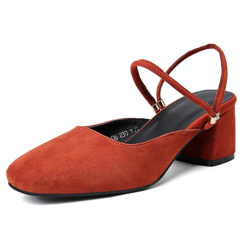 6 см новый толстый копыта Каблучки коровьей черный Сандалии для девочек из