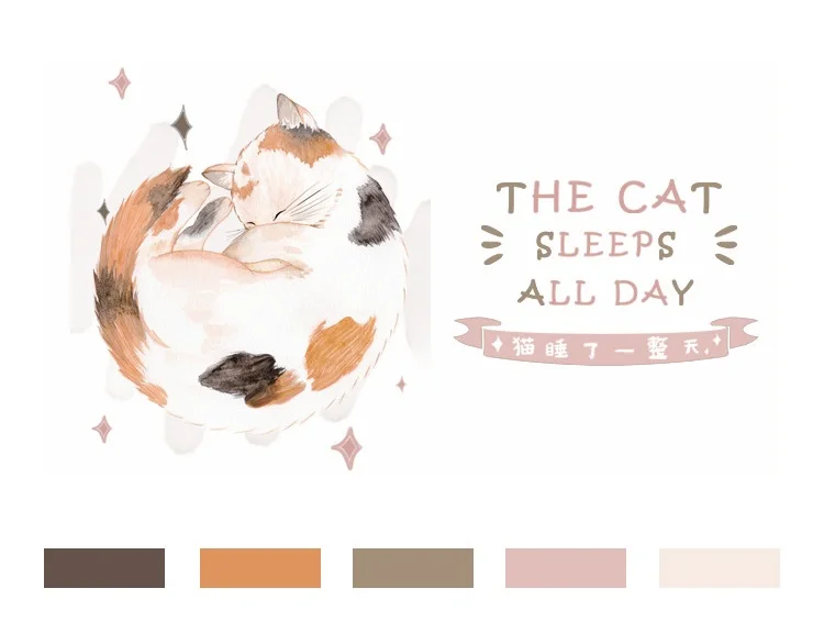 30 шт./компл. Kawaii Cat спальный Почтовые открытки/поздравительная открытка оповещения о сообщениях(в том числе карты/Рождество и подарок на год