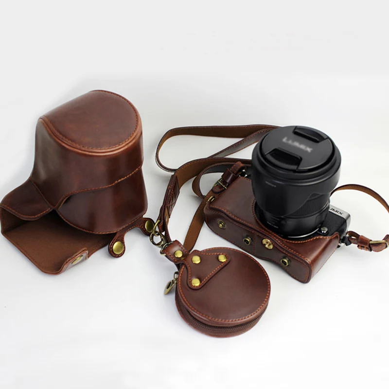 Черный/коричневый/кофейный кожаный чехол для цифровой камеры Panasonic GX85 GX80 GX7II GX7