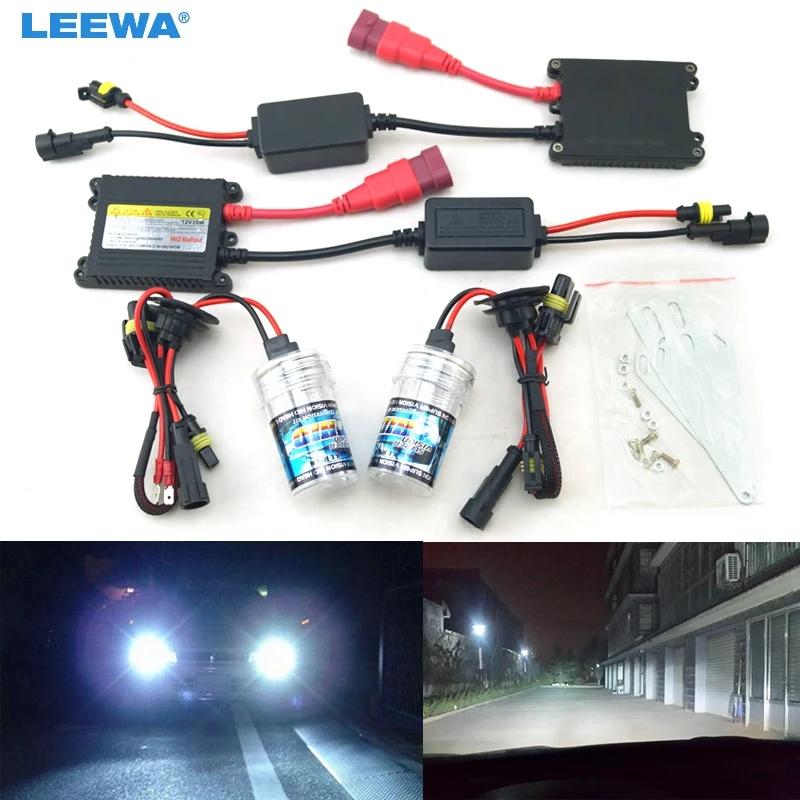 LEEWA 1 комплект ксеноновый HID H1/H3/H7/H8/H10/H11/9005/9006 DC 12V 35W ксеноновая лампа цифровая