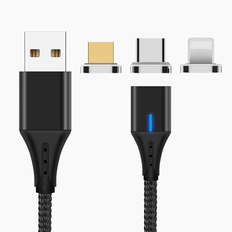 Магнитный зарядный usb-кабель 3 в 1 для iPhone 6, 7, 7s Plus, магнитное зарядное устройство Ksiomi Xiaomei Redmi 8 Se, 6A, 5 Plus, быстрая линия Super 3A