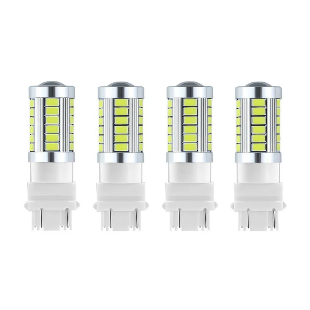 4 шт. 3157 белые светодиодный ные лампы для автомобилей 3047 3057 3155 5630 33 SMD 900 люмен супер